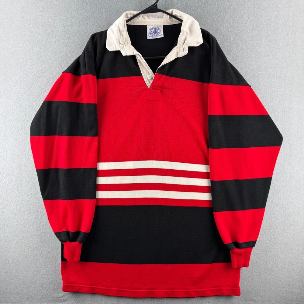 Vintage Halbro Rugby Jersey Shirt Mens 46 80s Acrylic Made in Britain UK